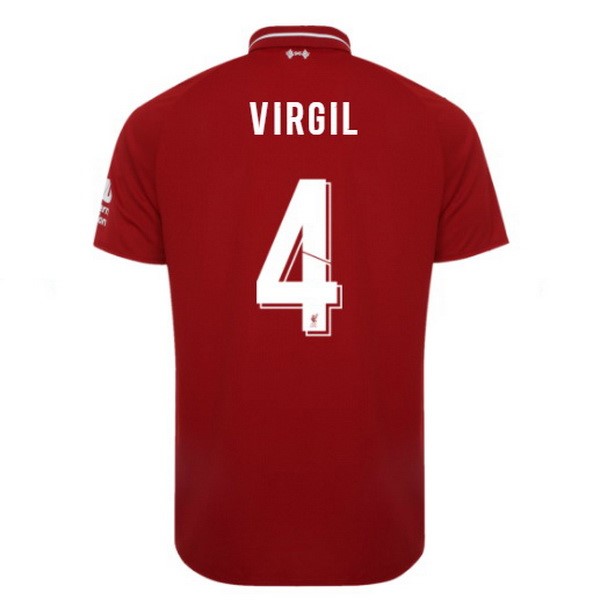 Liverpool Trikot Heim Virgil 2018-19 Rote Fussballtrikots Günstig